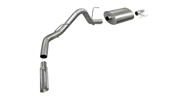 Corsa Performance - Corsa Performance 3.0in. Cat-Back Single Side Exit with Single 4.0in. Polished Slash Cut Tip 24392