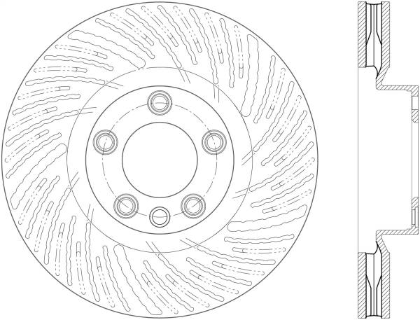 StopTech - StopTech Cryostop Premium High Carbon Rotor; Front Right