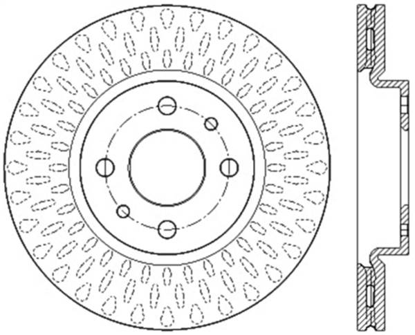 StopTech - StopTech Sport Slotted Cryo Brake Rotor; Front Right