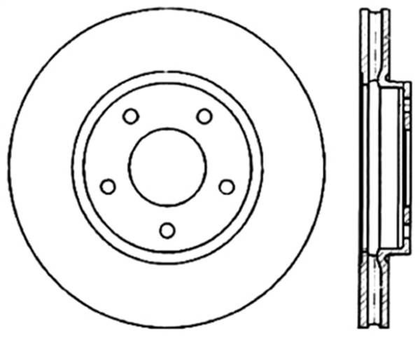 StopTech - StopTech Sport Slotted Brake Rotor; Front Left