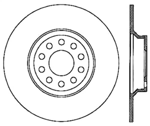 StopTech - StopTech Sport Slotted Brake Rotor; Rear Left