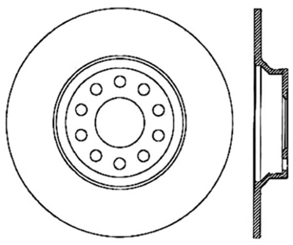 StopTech - StopTech Sport Slotted Brake Rotor; Rear Right