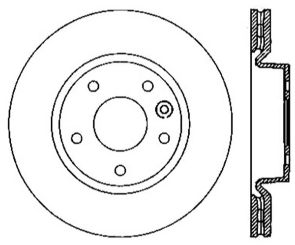 StopTech - StopTech Sport Slotted Cryo Brake Rotor; Front Left