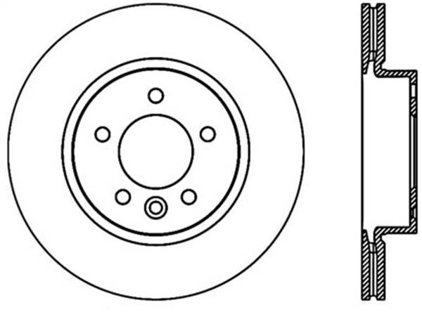 StopTech - StopTech Sport Slotted Brake Rotor; Front Right