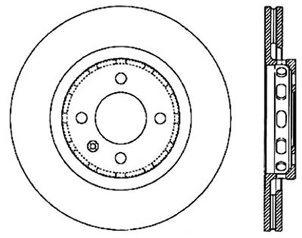 StopTech - StopTech Sport Slotted Cryo Brake Rotor; Front Left