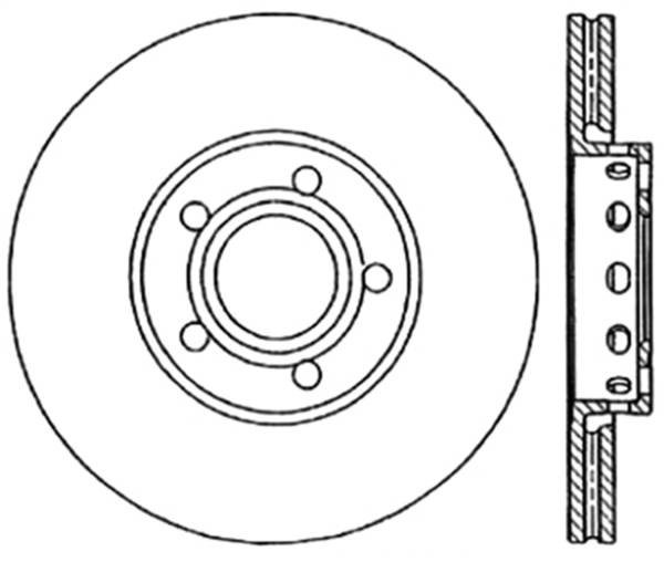 StopTech - StopTech Sport Slotted Cryo Brake Rotor; Front Left