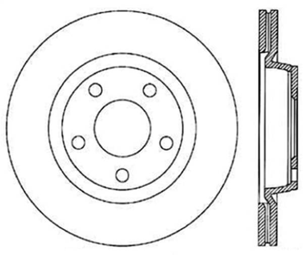 StopTech - StopTech Sport Slotted Cryo Brake Rotor; Front and Rear Left