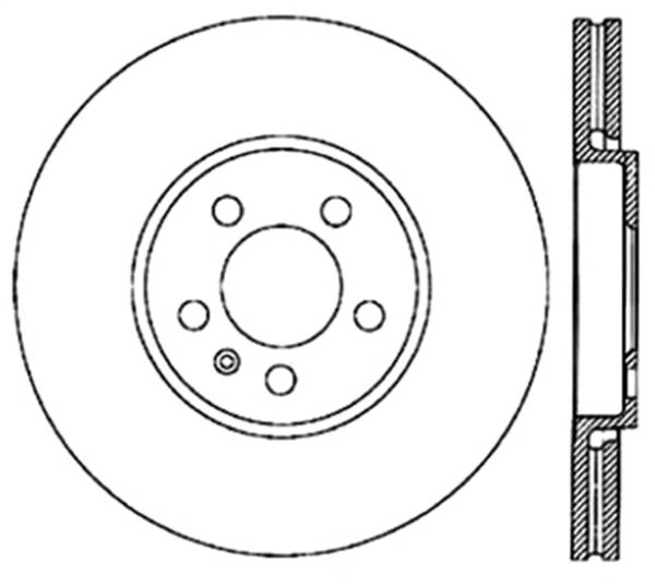 StopTech - StopTech Sport Slotted Cryo Brake Rotor; Front Right