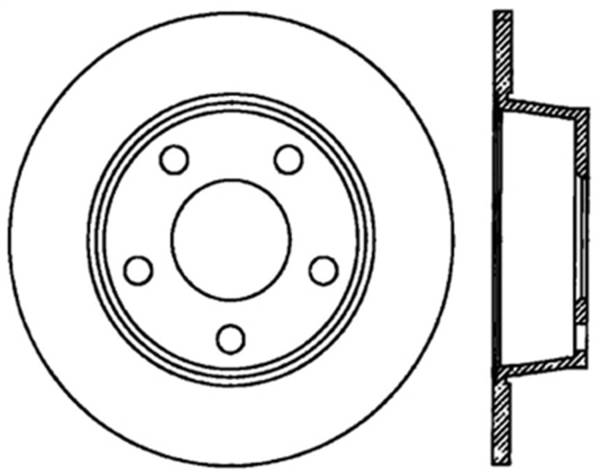 StopTech - StopTech Sport Slotted Cryo Brake Rotor; Rear Right