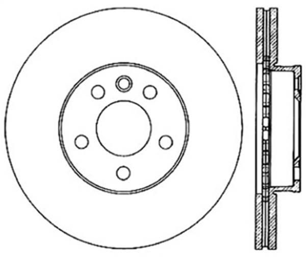 StopTech - StopTech Sport Slotted Brake Rotor; Front Right