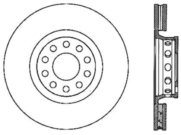 StopTech - StopTech Sport Slotted Cryo Brake Rotor; Front Left