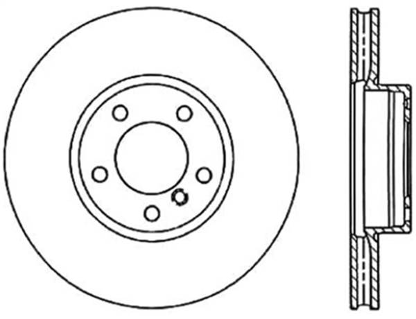 StopTech - StopTech Sport Slotted Cryo Brake Rotor; Front Right