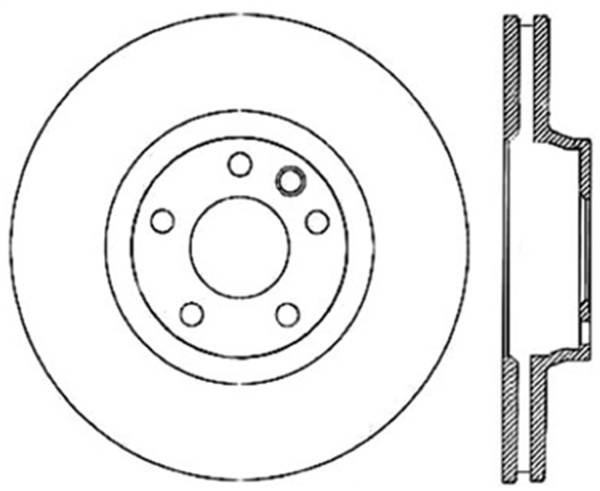 StopTech - StopTech Sport Slotted Cryo Brake Rotor; Front Left