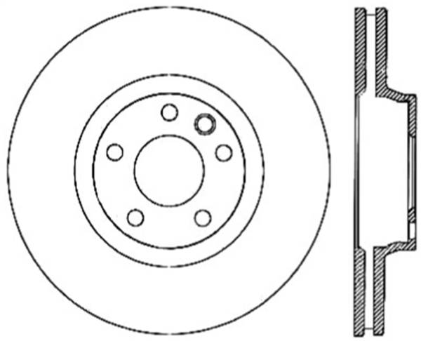 StopTech - StopTech Sport Slotted Cryo Brake Rotor; Front Right