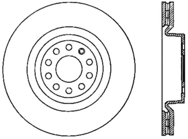 StopTech - StopTech Sport Slotted Cryo Brake Rotor; Front Left