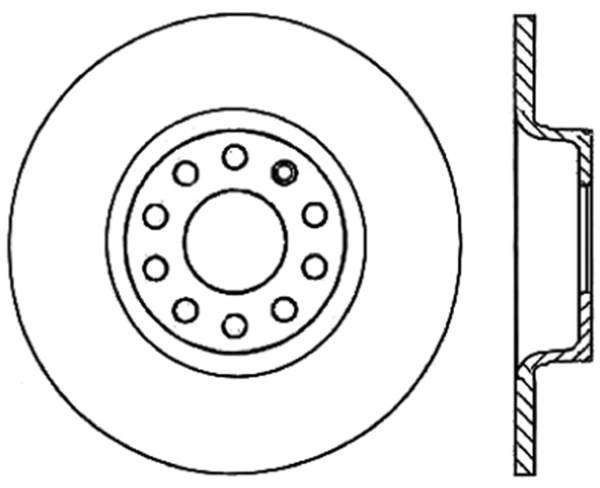 StopTech - StopTech Sport Slotted Cryo Brake Rotor; Rear Left