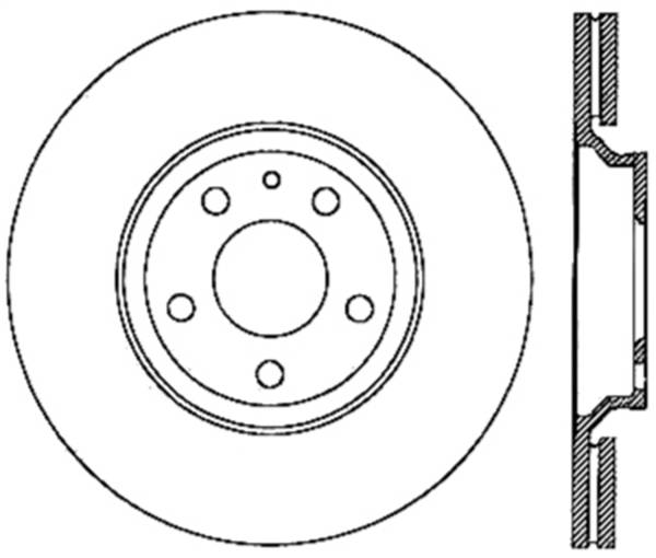 StopTech - StopTech Sport Slotted Cryo Brake Rotor; Front Left