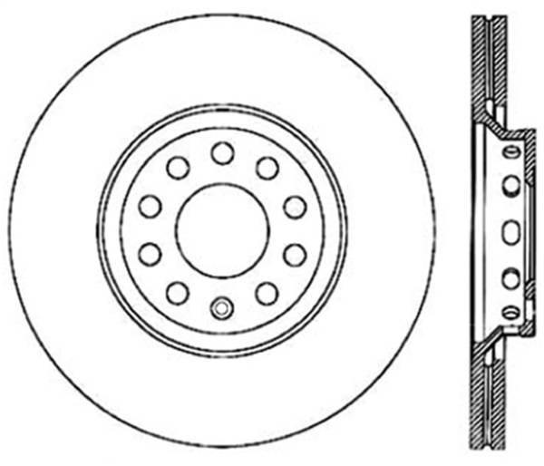 StopTech - StopTech Sport Slotted Cryo Brake Rotor; Front Left