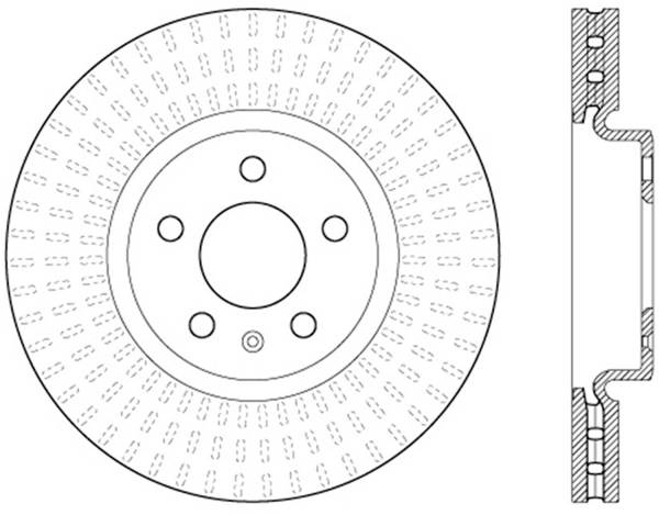 StopTech - StopTech Sport Slotted Cryo Brake Rotor; Front Left