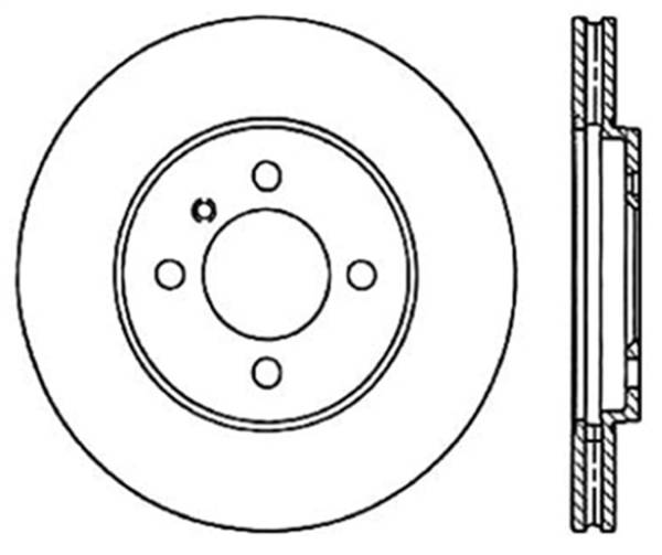 StopTech - StopTech Sport Slotted Cryo Brake Rotor; Front Left