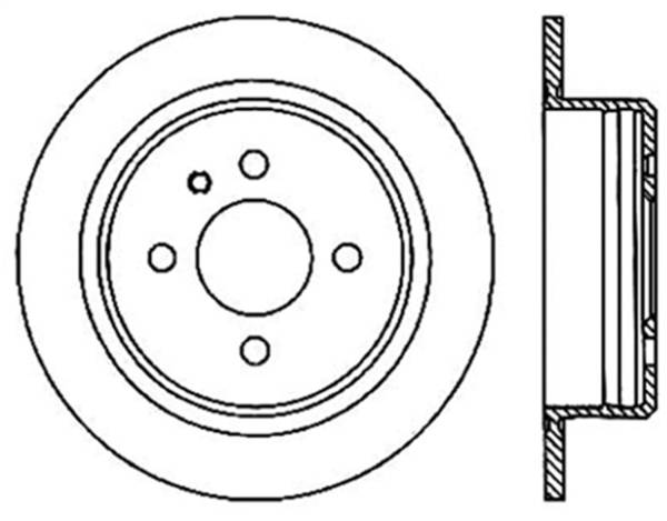 StopTech - StopTech Sport Slotted Cryo Brake Rotor; Rear Left