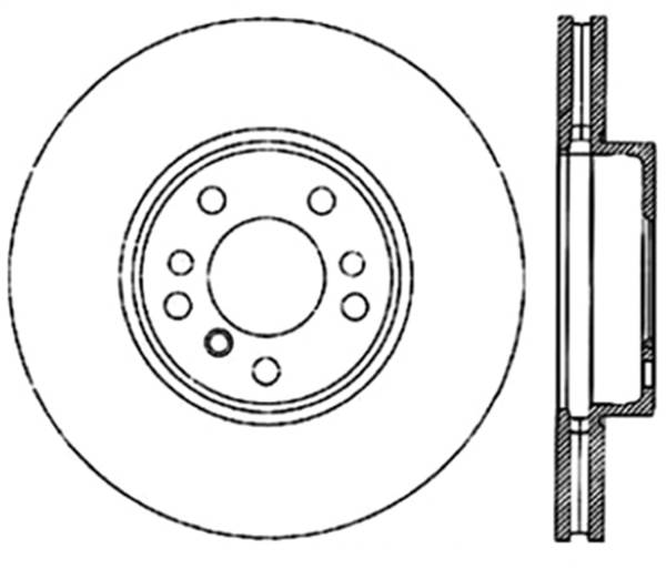 StopTech - StopTech Sport Slotted Cryo Brake Rotor; Front Left