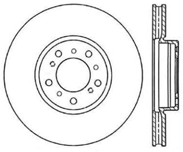 StopTech - StopTech Sport Slotted Cryo Brake Rotor; Front Left