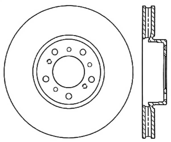 StopTech - StopTech Sport Slotted Cryo Brake Rotor; Front Right