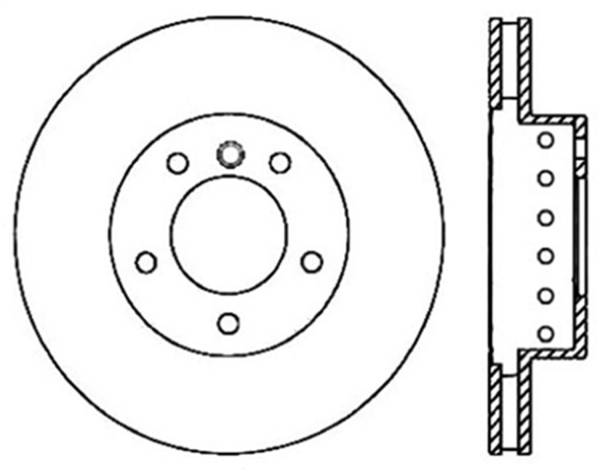 StopTech - StopTech Sport Slotted Cryo Brake Rotor; Front Left