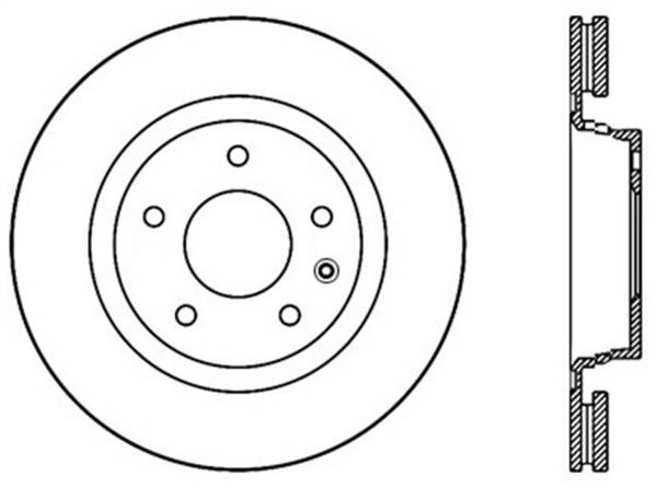 StopTech - StopTech Sport Slotted Brake Rotor; Rear Left