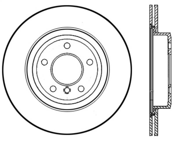 StopTech - StopTech Sport Slotted Brake Rotor; Rear Left