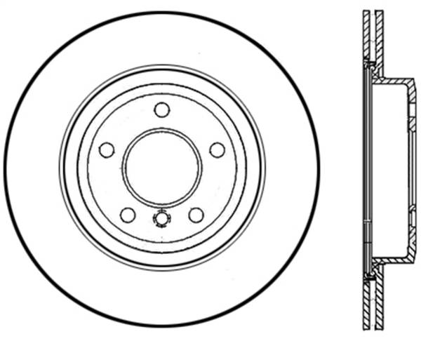 StopTech - StopTech Sport Slotted Brake Rotor; Rear Right