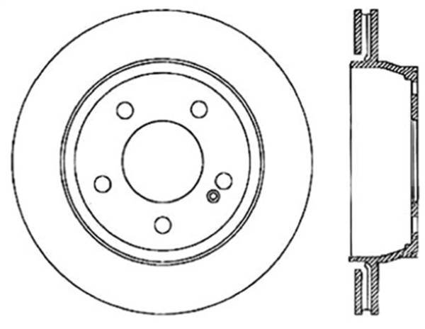 StopTech - StopTech Sport Slotted Brake Rotor; Rear Left