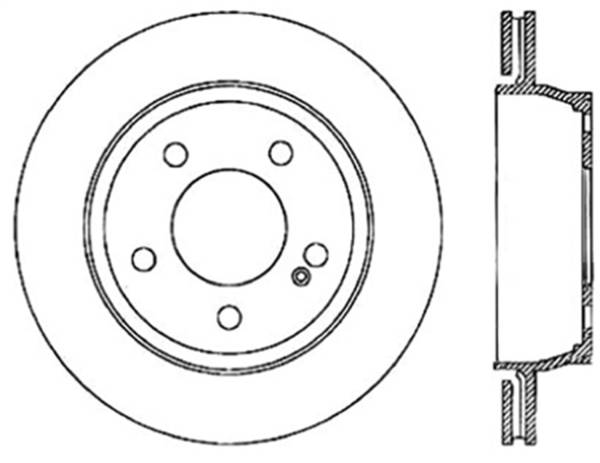 StopTech - StopTech Sport Slotted Brake Rotor; Rear Right