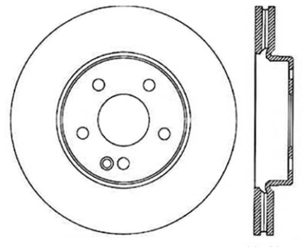 StopTech - StopTech Sport Slotted Brake Rotor; Front Left