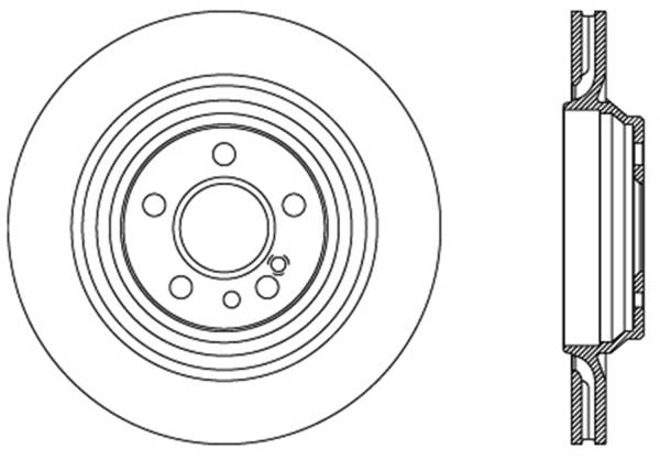 StopTech - StopTech Sport Slotted Brake Rotor; Rear Left