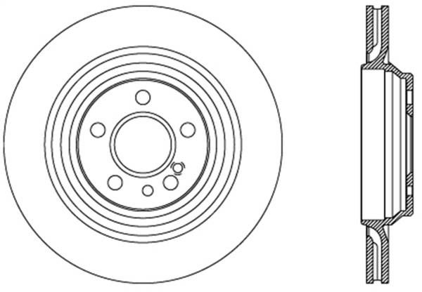 StopTech - StopTech Sport Slotted Brake Rotor; Rear Right