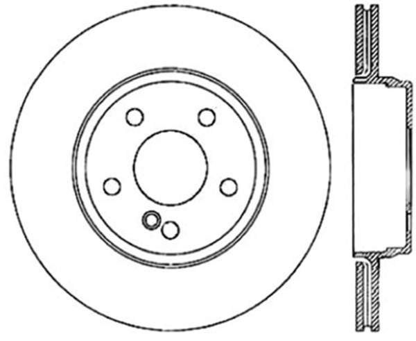 StopTech - StopTech Sport Slotted Brake Rotor; Rear Right