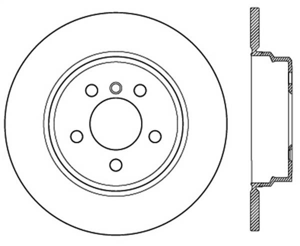 StopTech - StopTech Sport Slotted Brake Rotor; Rear Left