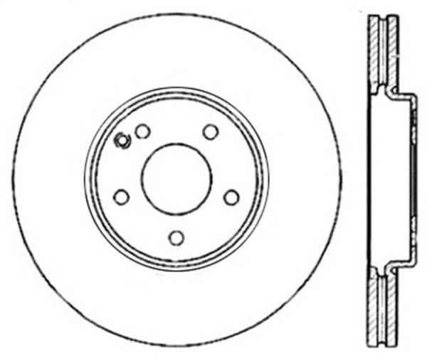 StopTech - StopTech Sport Slotted Brake Rotor; Front Left