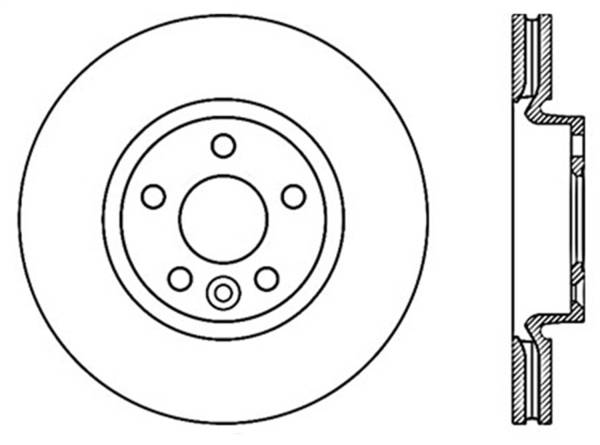 StopTech - StopTech Sport Slotted Brake Rotor; Front Left