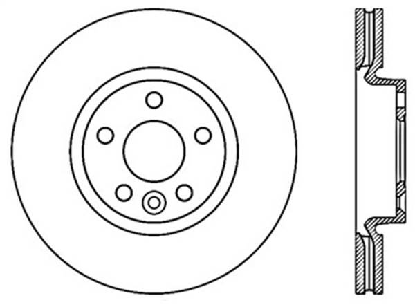 StopTech - StopTech Sport Slotted Brake Rotor; Front Right