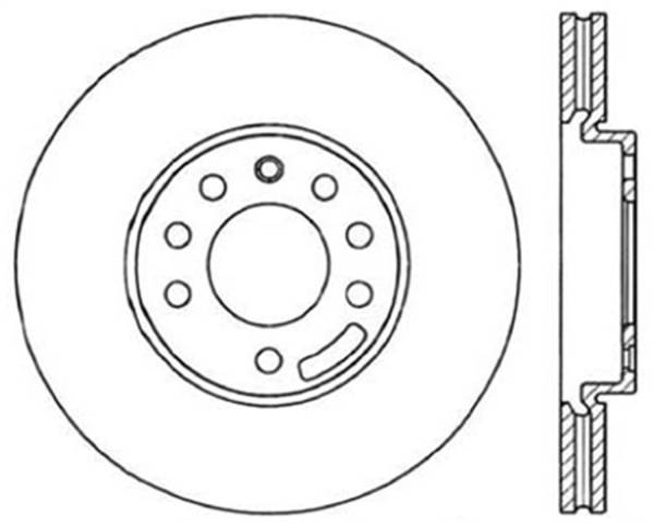 StopTech - StopTech Sport Slotted Cryo Brake Rotor Front Left 126.38012CSL