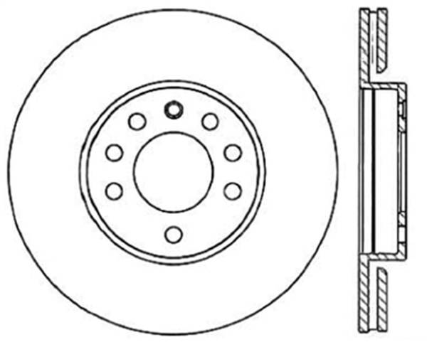 StopTech - StopTech Sport Slotted Cryo Brake Rotor Front Left 126.38017CSL