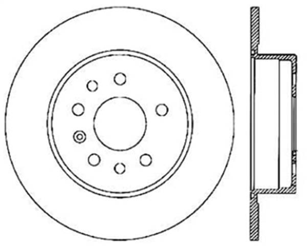 Stoptech - StopTech Sport Slotted Cryo Brake Rotor Rear Right 126.38018CSR