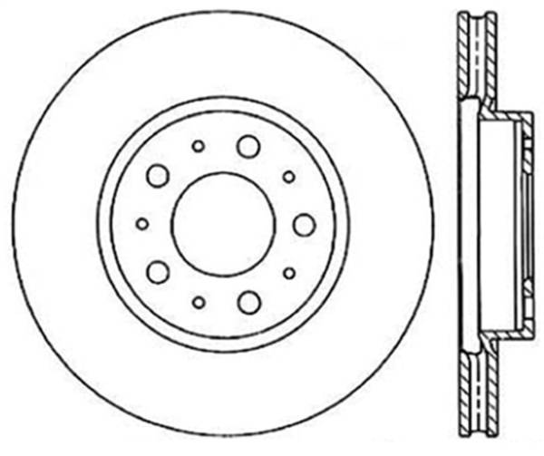 StopTech - StopTech Sport Slotted Cryo Brake Rotor Front Left 126.39019CSL