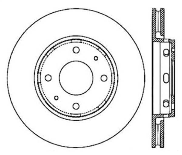 StopTech - StopTech Sport Slotted Cryo Brake Rotor Front Left 126.39027CSL