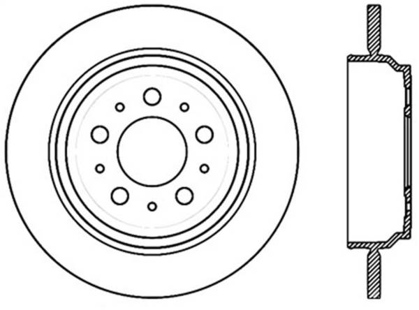 Stoptech - StopTech Sport Slotted Cryo Brake Rotor Rear Right 126.39030CSR