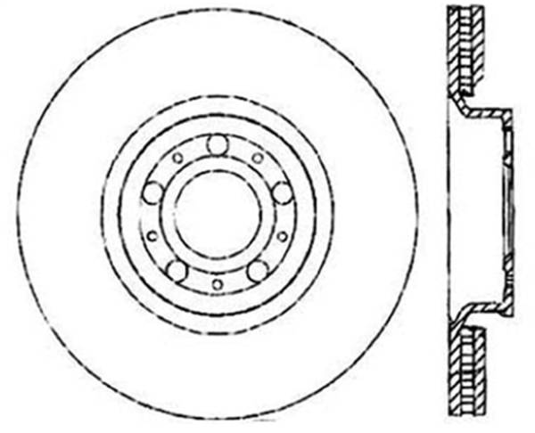 StopTech - StopTech Sport Slotted Cryo Brake Rotor Front Left 126.39032CSL