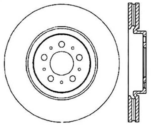 Stoptech - StopTech 04-07 Volvo S60 / 04 -07 Volvo S70 Cyro Sport Slotted Front Left Rotor - 126.39035CSL